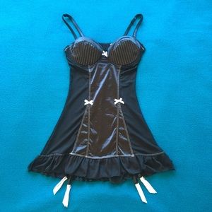 New! Pinstripe Sheer Lingerie // Black Lingerie